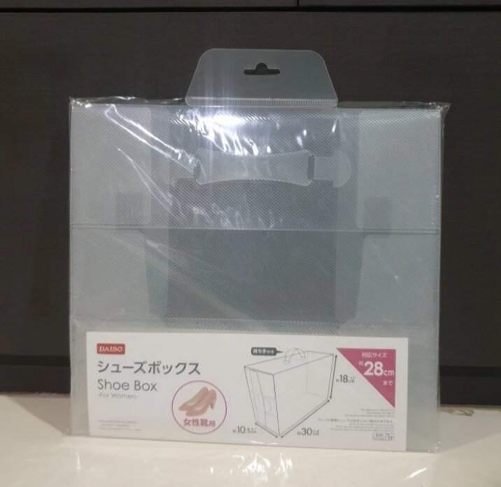 Daiso Shoe Box For Women Shoes Tempat Sepatu Uk 10.5cm x 30cm x 18cm