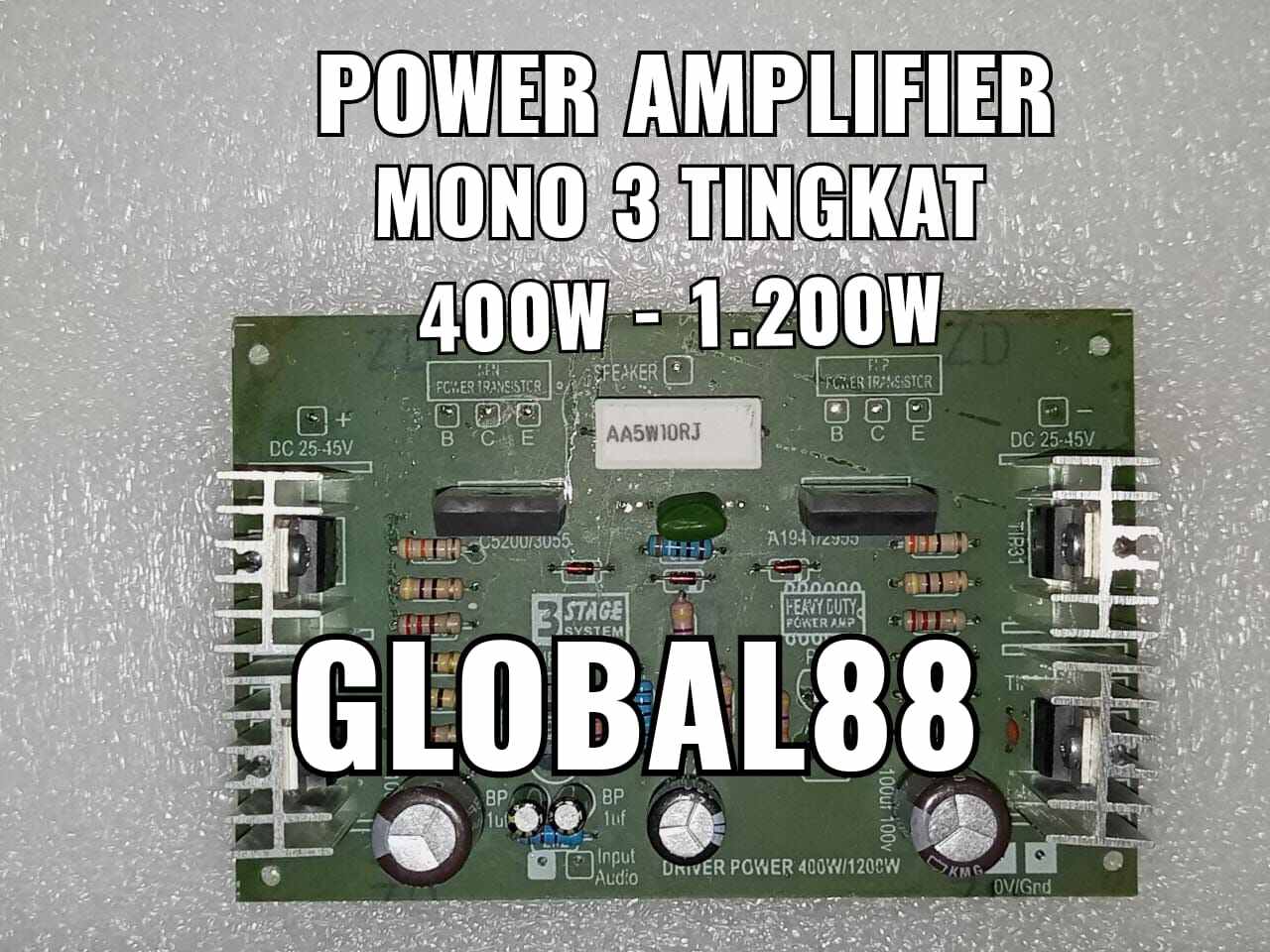 KIT DRIVER POWER AMPLIFIER MONO 3 TINGKAT / STAGE SYSTEM 400W-1200W