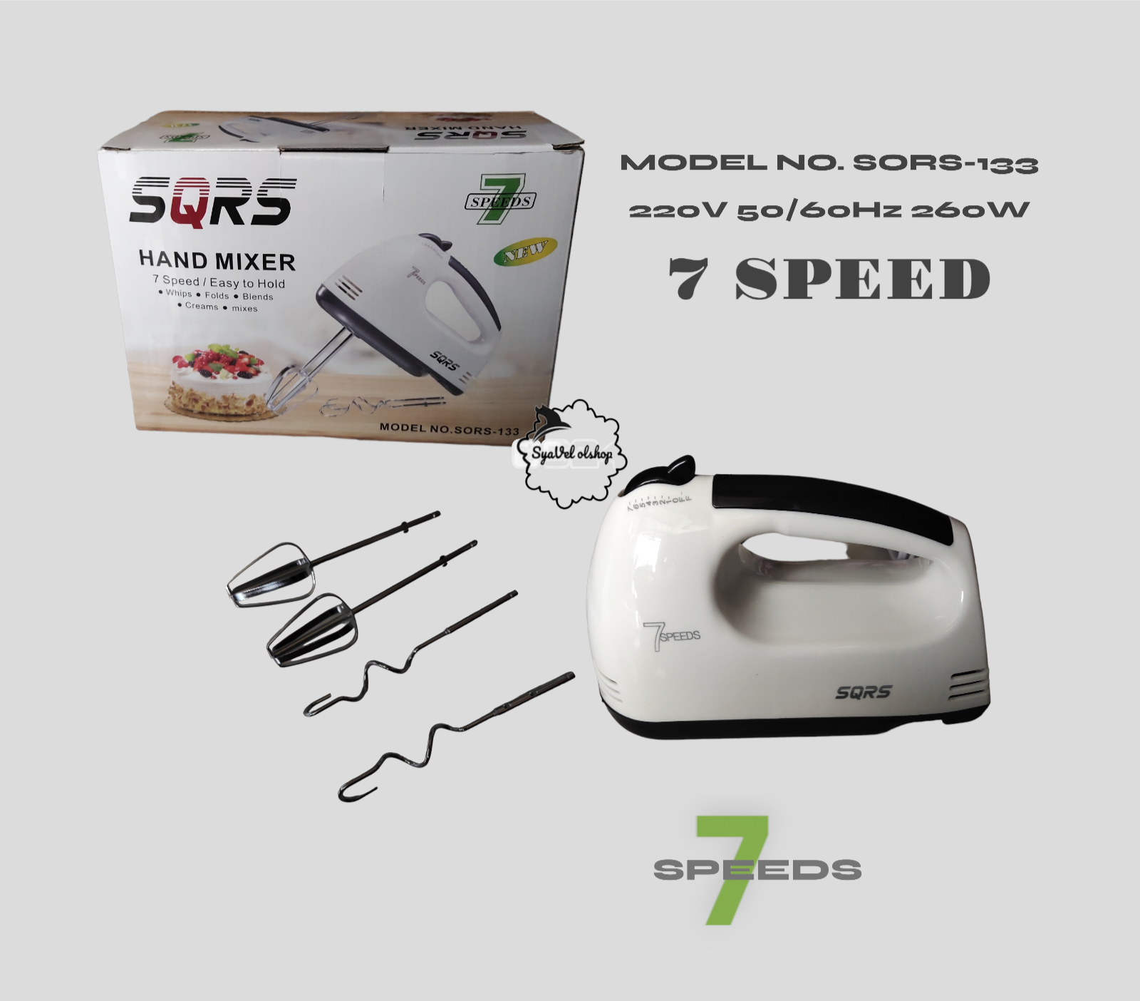 Hand Mixer Sqrs 7 Speed Pengocok Adonan Tangan 7 Kecepatan Lazada