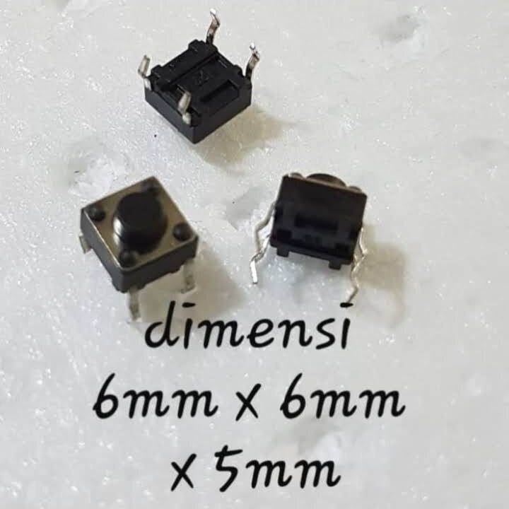 10pcs Switch Push button Tot tombol Kaki 4 / Pin 4 Kualitas Baik ...