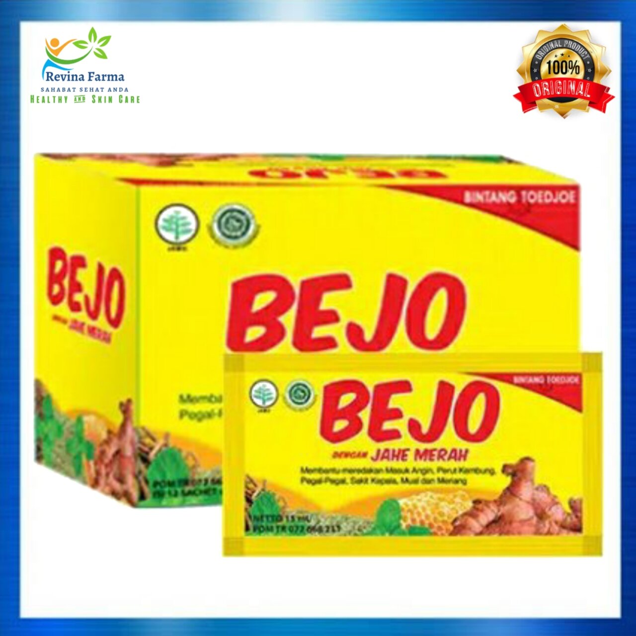 Bejo Jahe Merah 1 Box Isi 12 Sachet Obat Herbal Untuk Masuk Angin ...