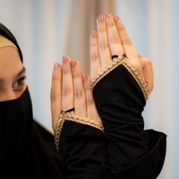 Manset Handsock Cincin Motif Raaina | Sarung Tangan Muslimah | Perlengkapan Haji dan Umroh