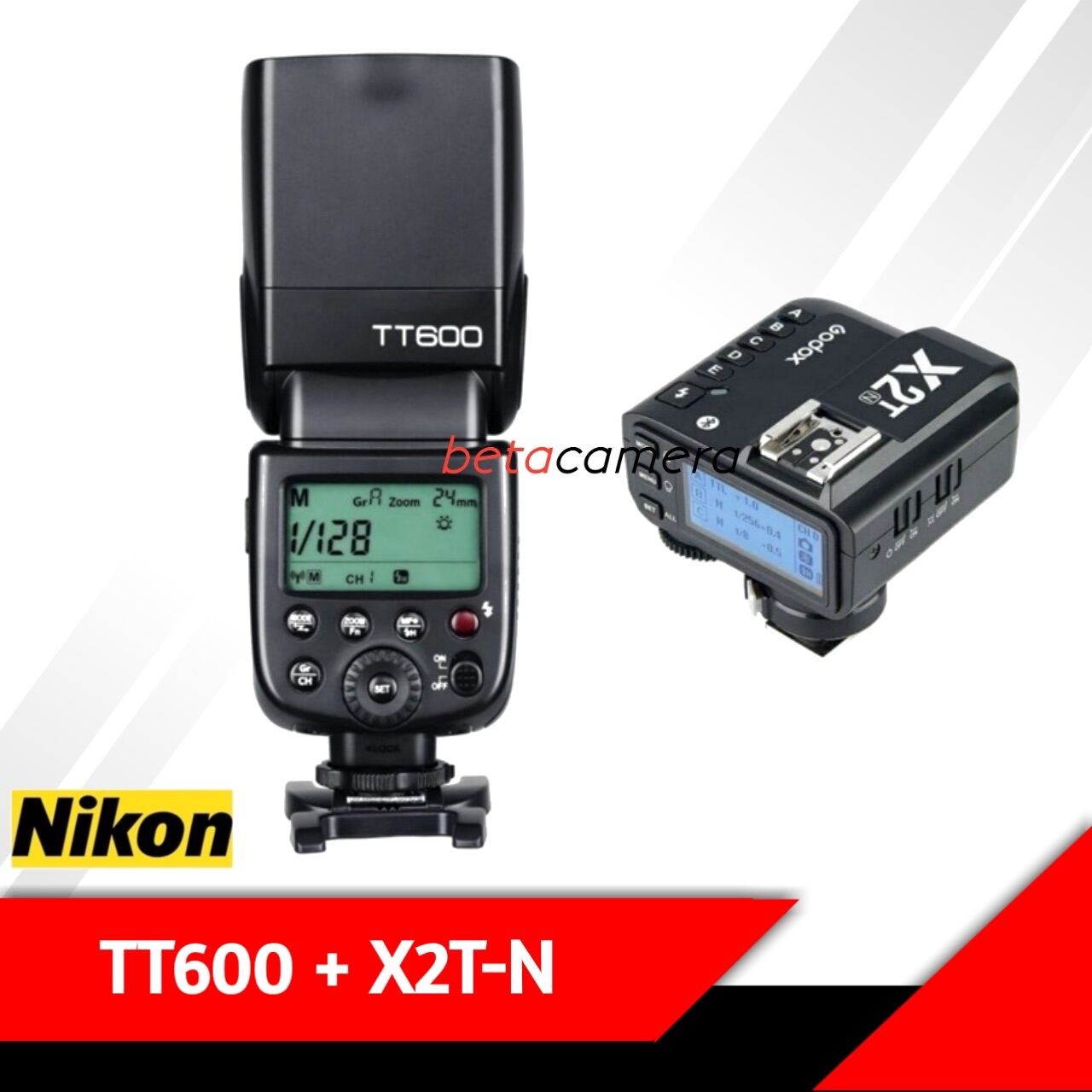 Paket Flash Godox TT600 + Trigger X2T N for Nikon X2T-N X2TN