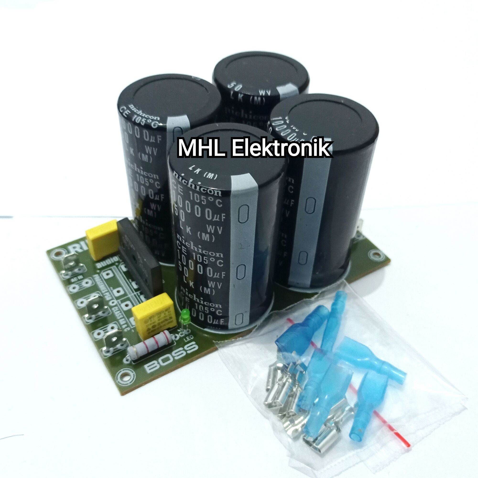 Kit Psu 4 Elco 10000uf 50v Nichicon Hitam Plus Skun Pcb Lazada Indonesia