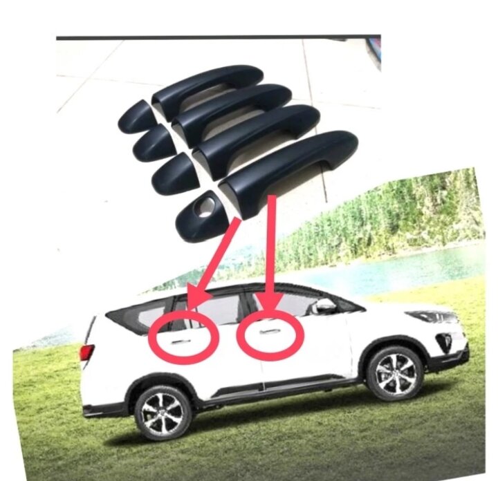 cover handle Innova reborn hitam dop model ganti bukan model tempel atau bukan variasi Giá 100,000 Đồng*Miễn phí vận chuyển