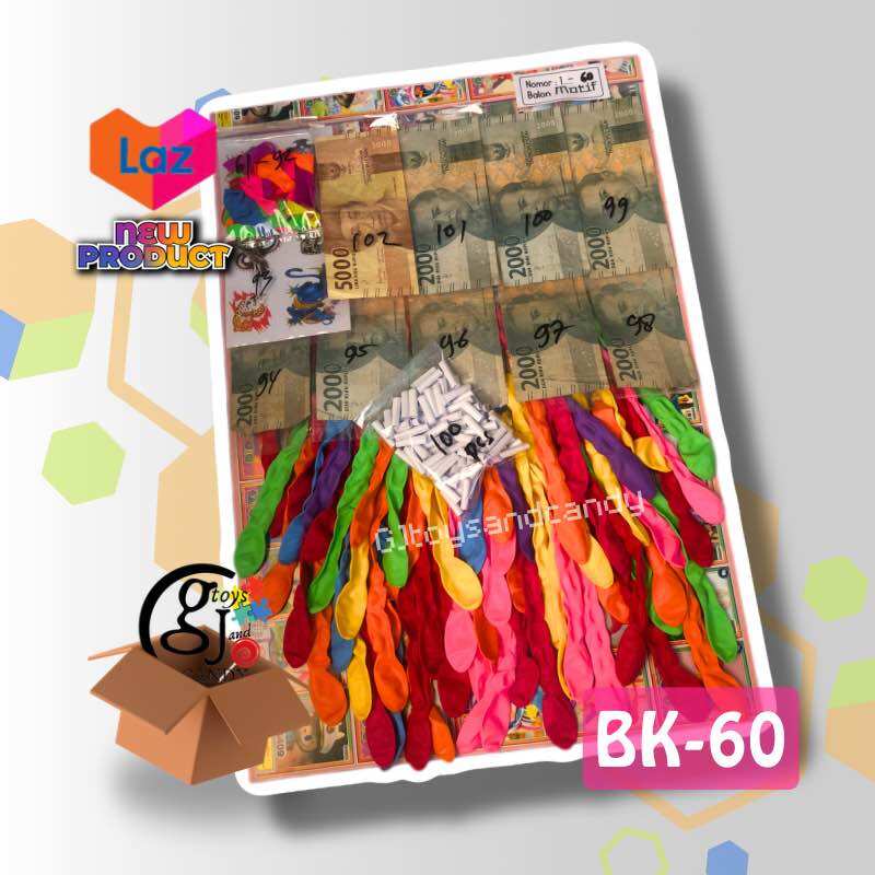 Mainan Cabutan Hadiah Balon Kacang 60 DAN Cuan (kupon 100)