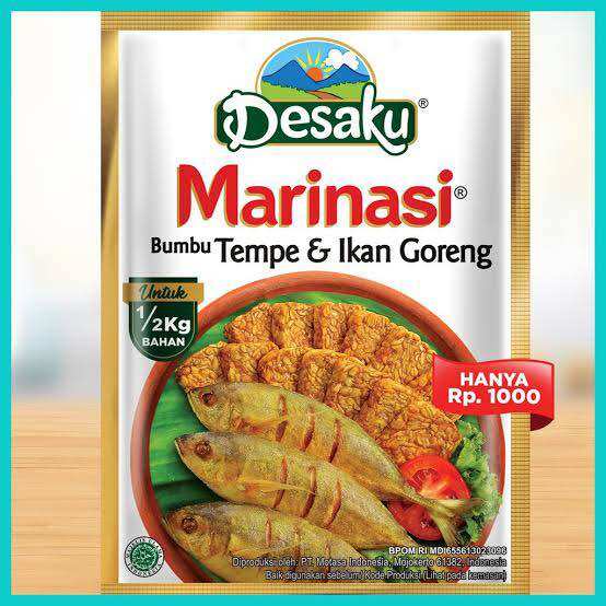 Desaku 240袋 Bumbu Goreng Tempe Ikan Ayam Desaku Bumbu Marinasi Tempe Ikan Ayam Goreng Ecer 3 Pcs | Lazada