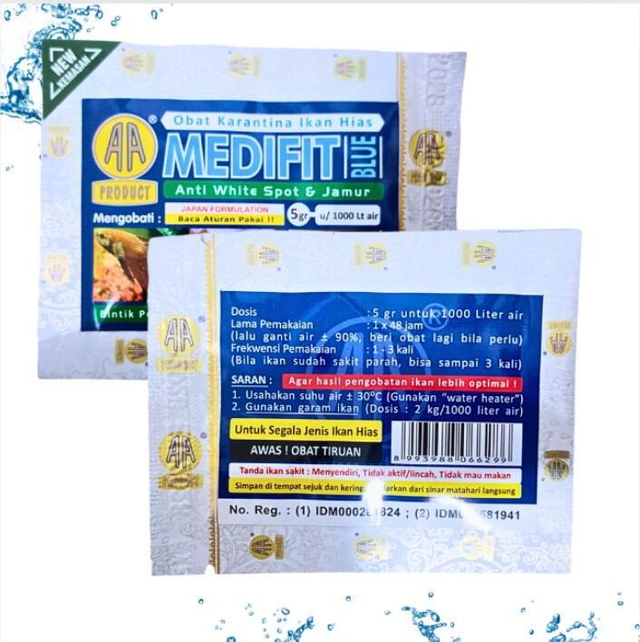 AKARI AA MEDIFIT BLUE OBAT KARANTINA IKAN HIAS ANTI WHITE SPOT DAN JAMUR