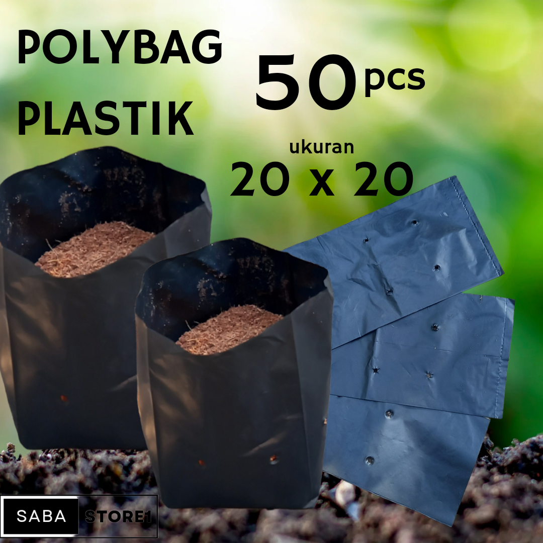 Polibag tanaman ukuran 20 x 20 isi 50 pcs / polibag plastik ukuran 20 ...