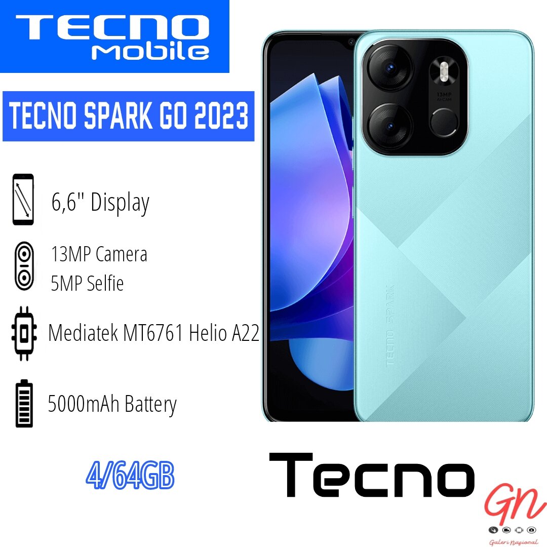 Tecno Spark Go 2023 4/64GB Garansi Resmi Giá 1,285,000 Đồng*Miễn phí vận chuyển
