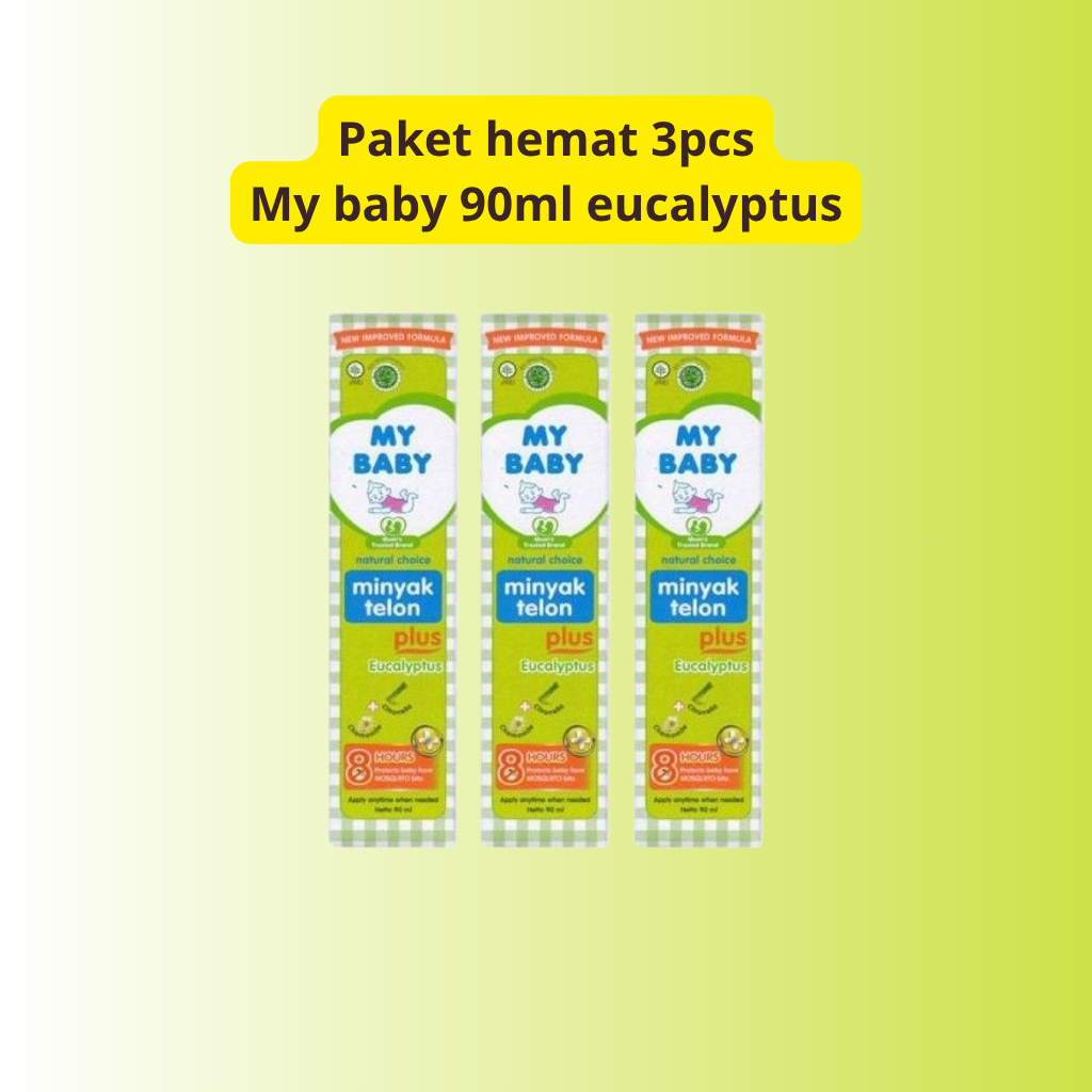 My Baby Minyak Telon Plus Eucalyptus PAKET HEMAT 3 PCS