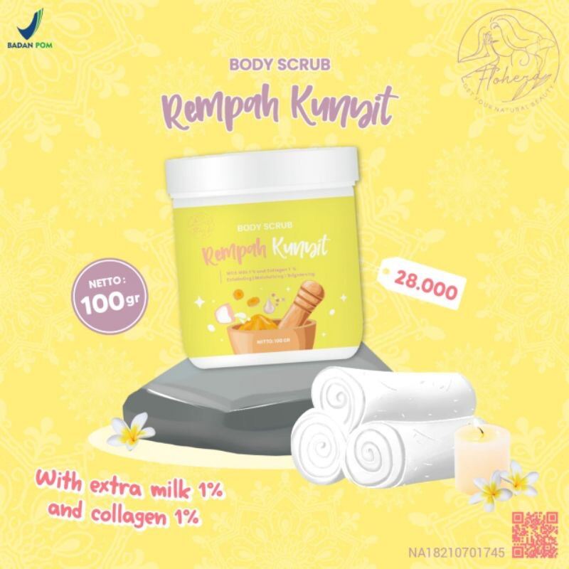 Flohera Body Scrub Rempah Kunyit 100 gram Flohera Lazada Indonesia