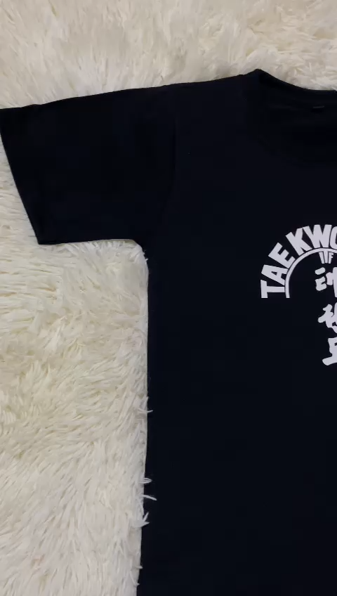 Kaos Anak Taekwondo Laki Laki Dan Perempuan Lengan Pendek / Baju Atasan Anak Bela Diri / Umur 1-12