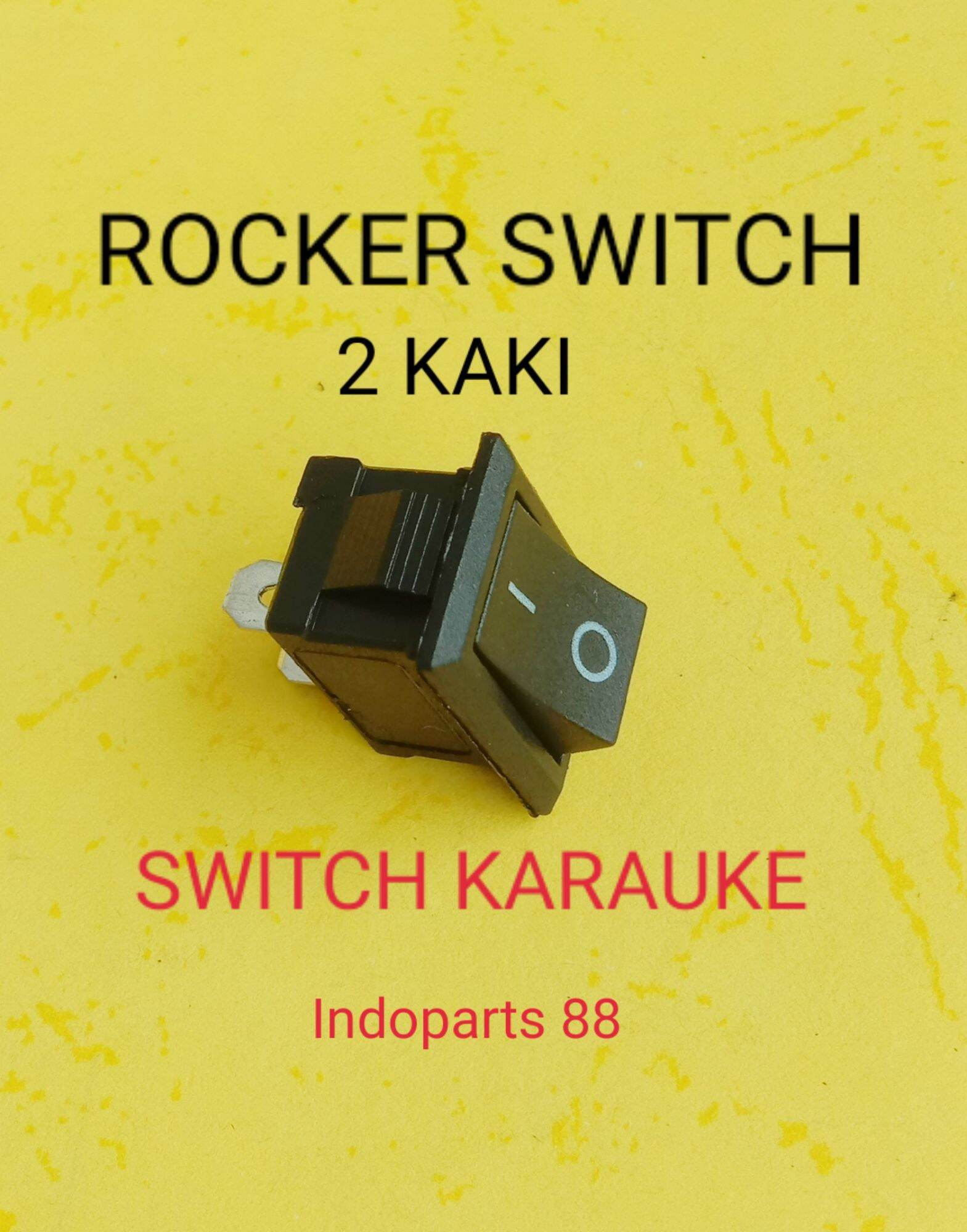 ROCKER SWITCH 2 PIN SWITCH KARAUKE SWITCH ON OFF SAKLAR ON OFF 2 KAKI ...