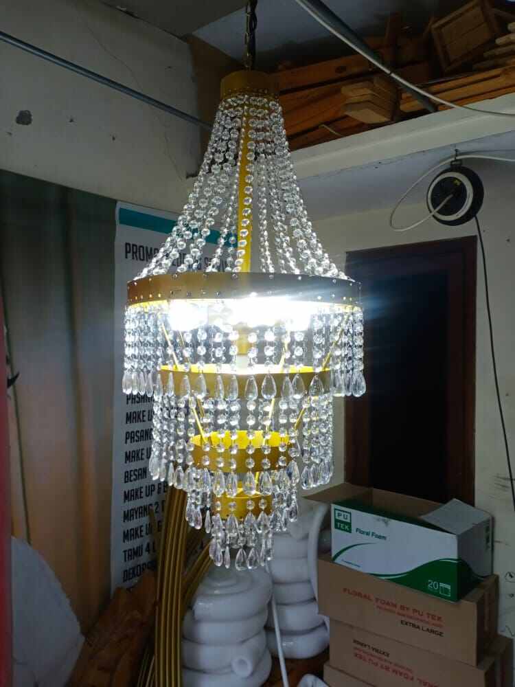 Lampu Gantung Kristal Akrilik Lampu Kristal Dekorasi Pelaminan Lampu