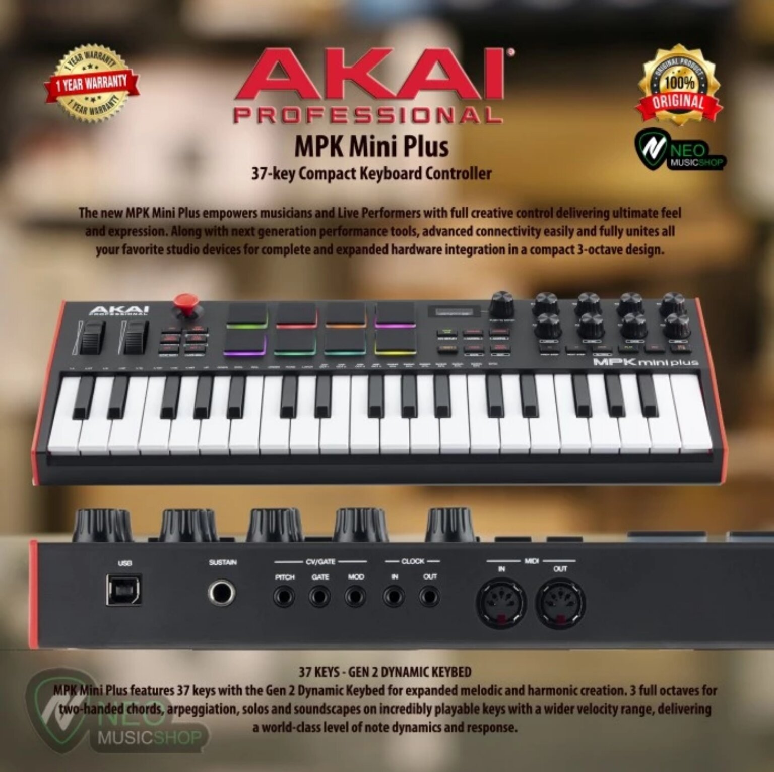 MPK Mini Plus 37-key Compact Keyboard Controller