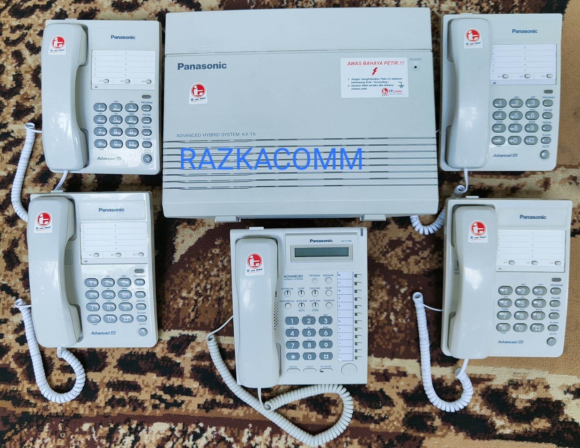 Paket Pabx Panasonic 3 line 8 ext Harga 1,685,000 rupiah*Gratis Ongkir