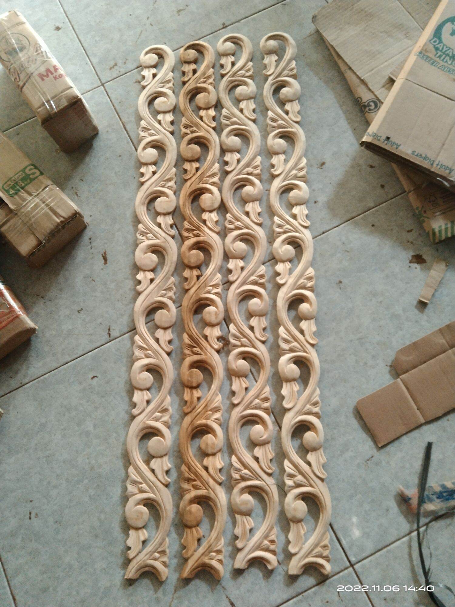 ornamen tempelan soko 100x8 ornamen ukiran khas jepara murah