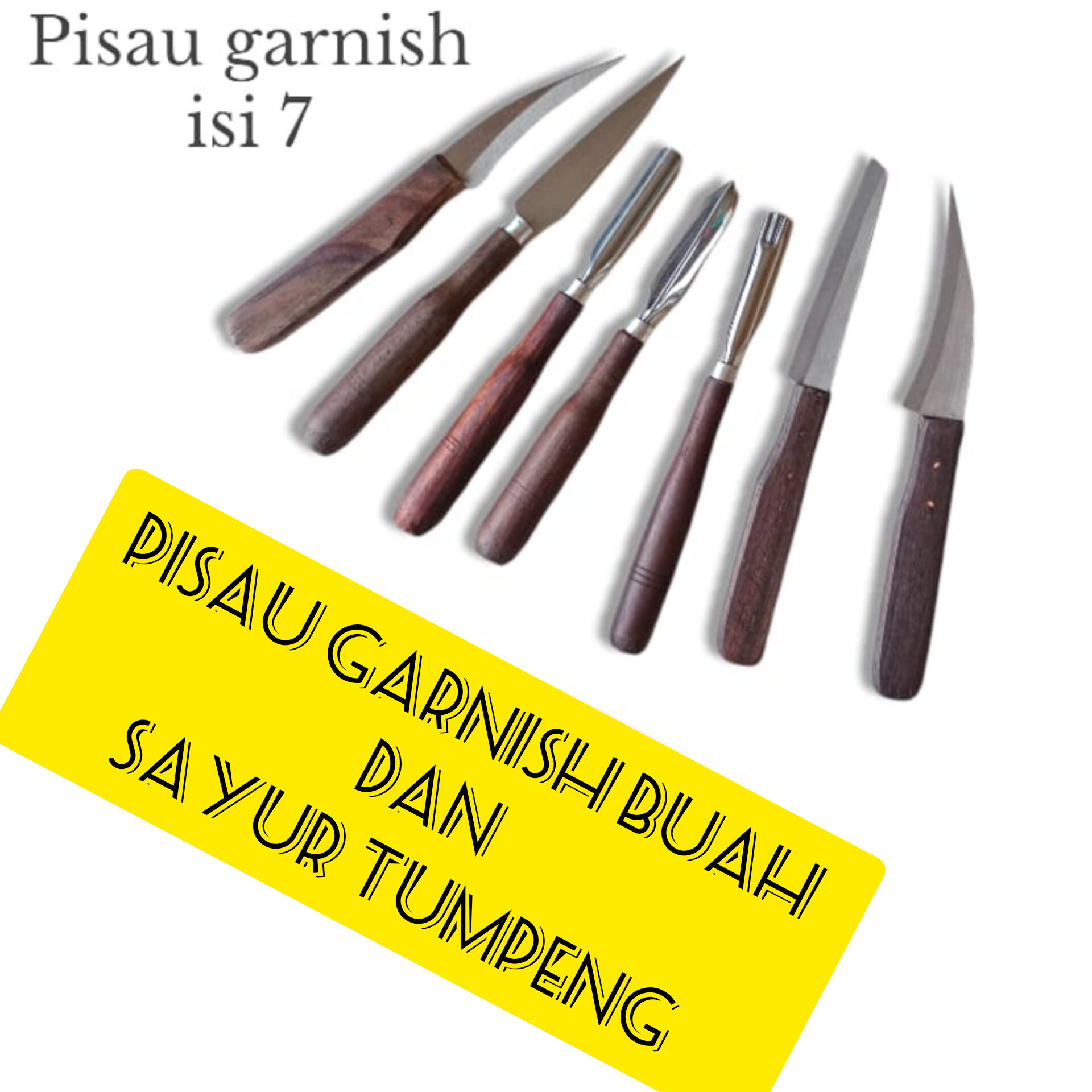 pisau garnis buah dan sayur tumpeng pisau carving 1 set isi 7 kualitas terbaik