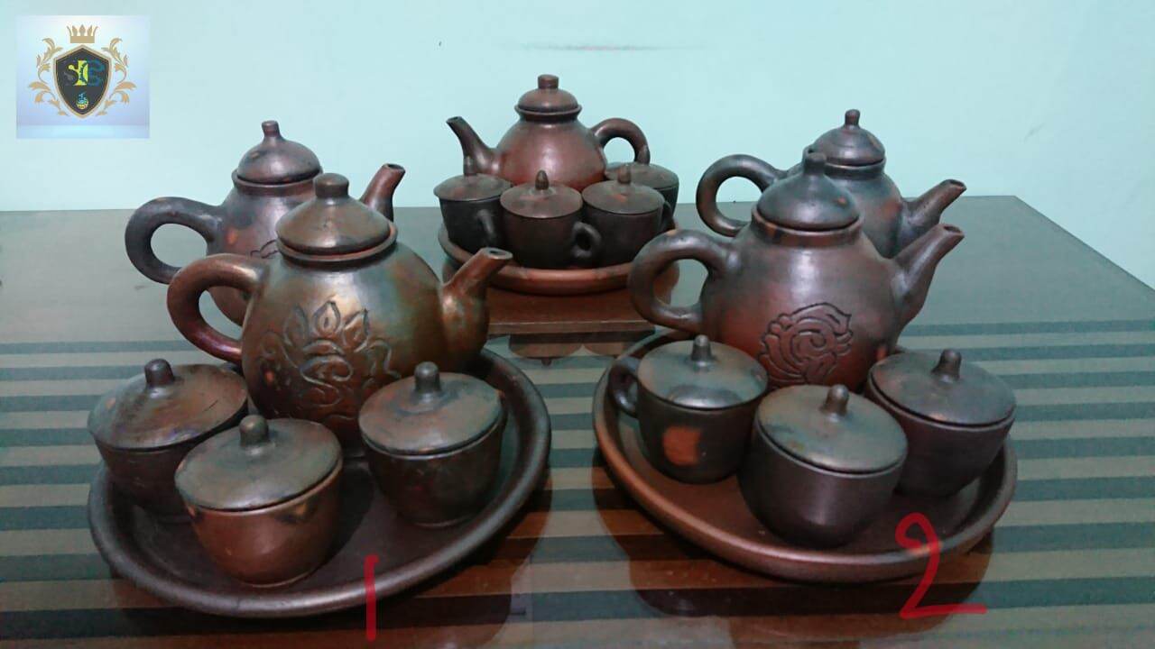 TEKO POCI SET TEH KOPI GERABAH TANAH LIAT TRADITIONAL JAWA TEMBIKAR KLASIK ETNIK UNIK