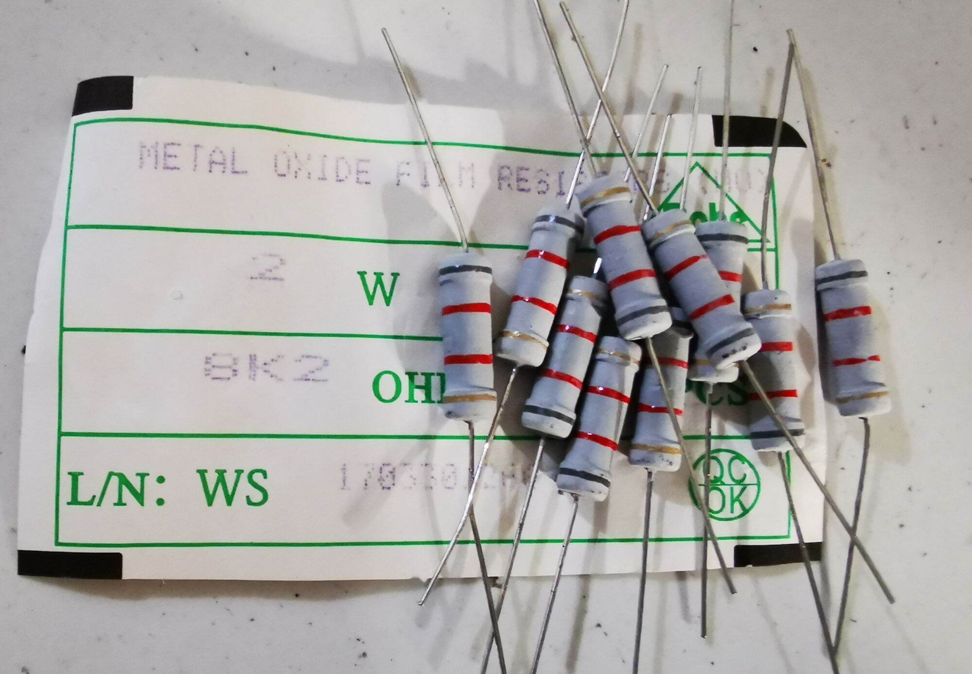 RESISTOR 2 WATT 8K2 OHM ISI 10 PCS | Lazada Indonesia
