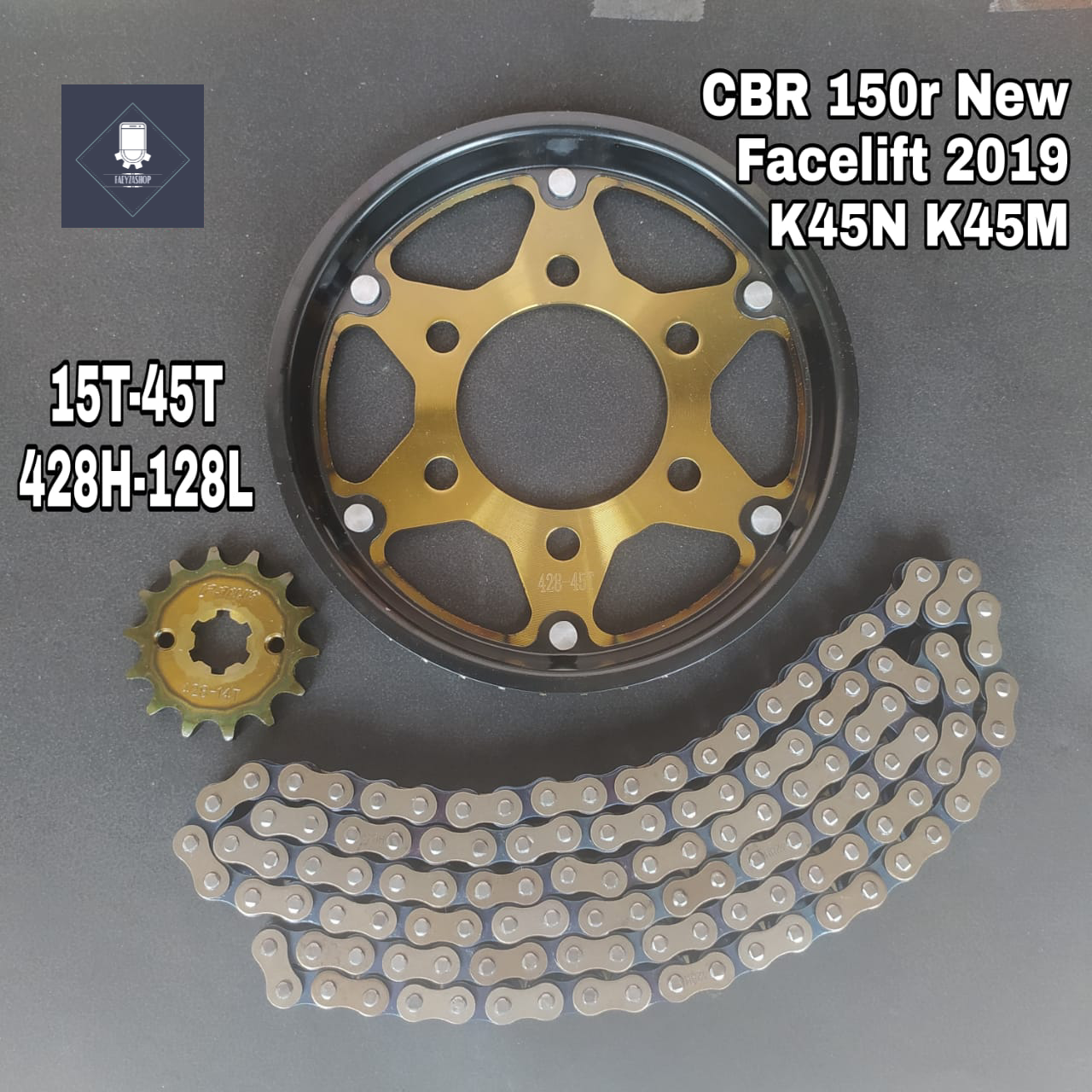 GIR SET CBR150R FACELIFT 2019 K45N K45M LUBANG BAUT 6 GIR PAKET CBR