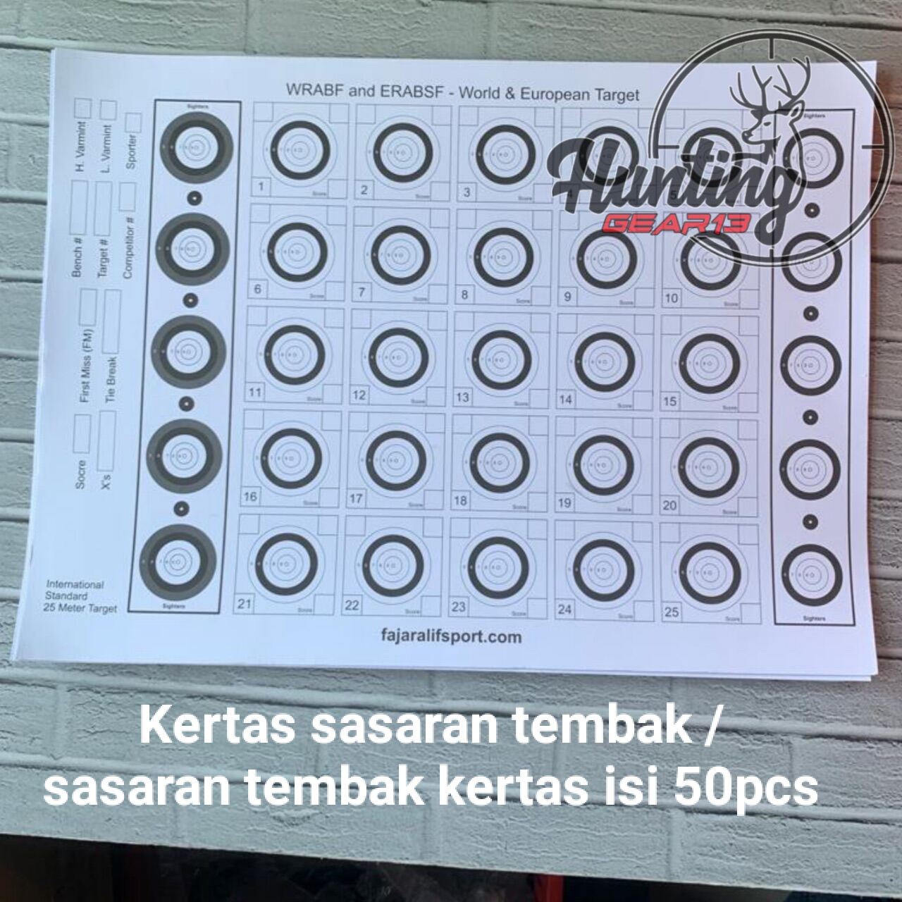 Kertas Sasaran Tembak Kertas Target Tebal Target Tembak Kertas