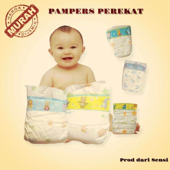 PAMPERS PEREKAT MURAH PROD SENSI isi 40 pcs harga RP48500 pcs