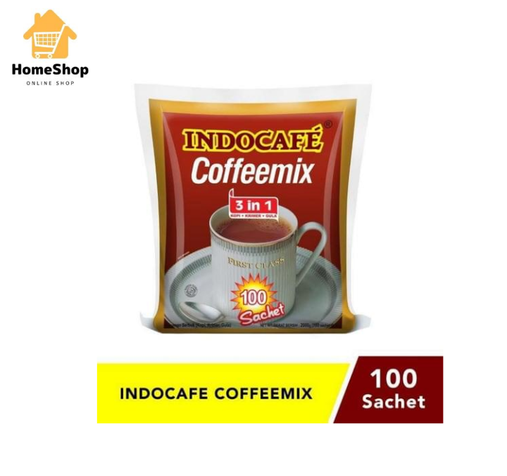 Indocafe Coffeemix Kopi Instan 3 in 1 (100 sachet/20g/Bag) Kopi