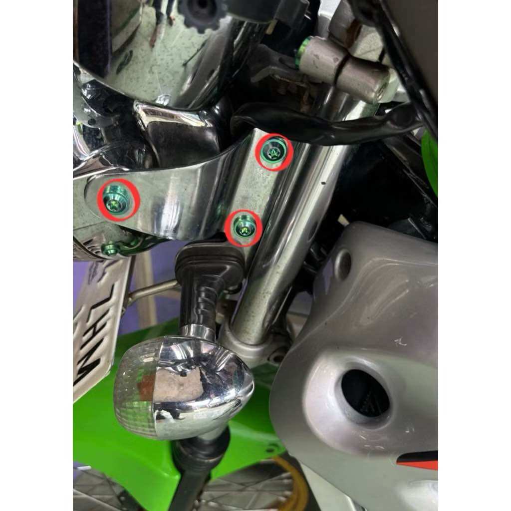 Titanium Mounting Bolts for Ear Brackets, Ear Bolts for Ninja 150 R Ss Lights, Original Vietnam Harga 56,500 rupiah*Gratis Ongkir