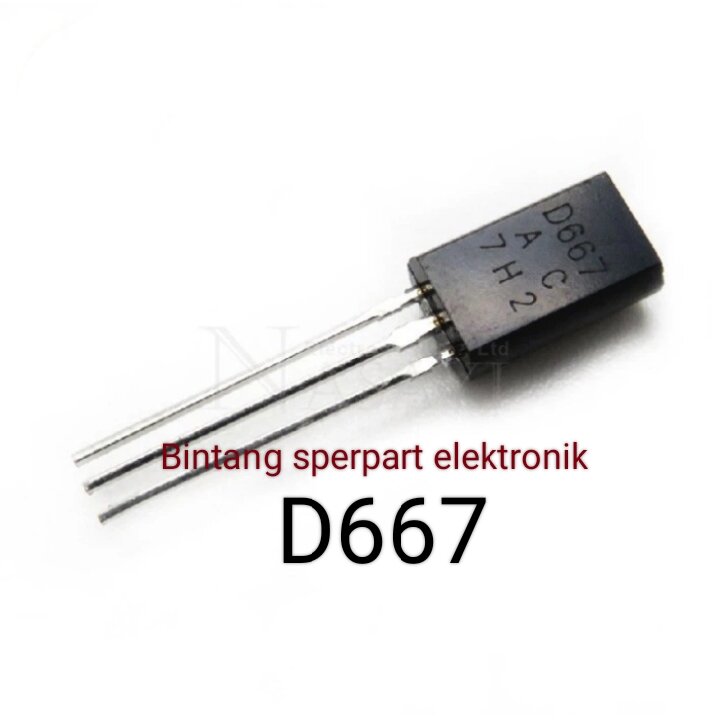 (5 Buah) TRANSISTOR D667 TRANSISTOR 2SD667 AC To92L TRANSISTOR D 667