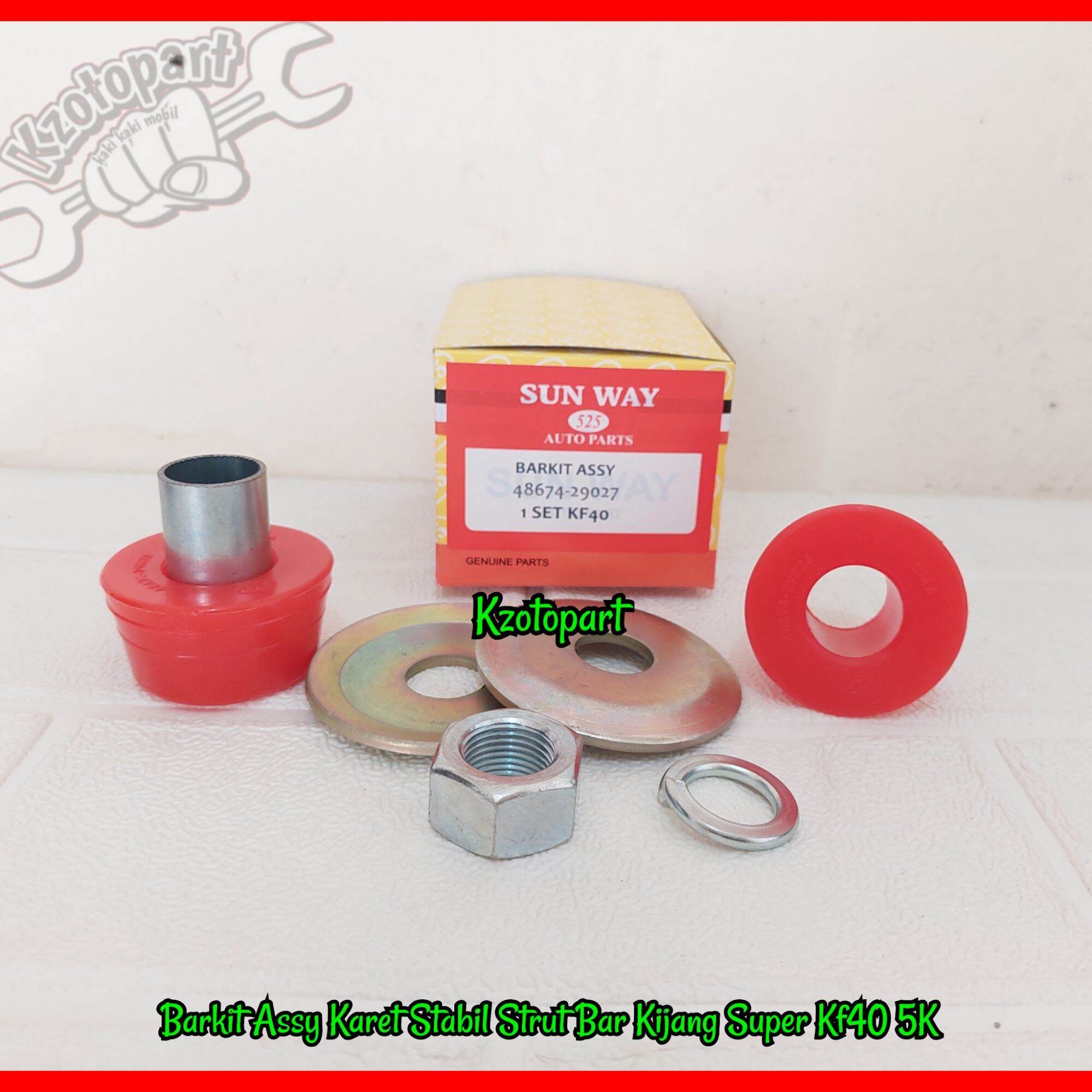 Barkit Assy Karet Stabil Strut Bar kit Toyota Kijang Super Grand Kf40 Kf52 5K Silikon Harga 44,500 rupiah*Gratis Ongkir