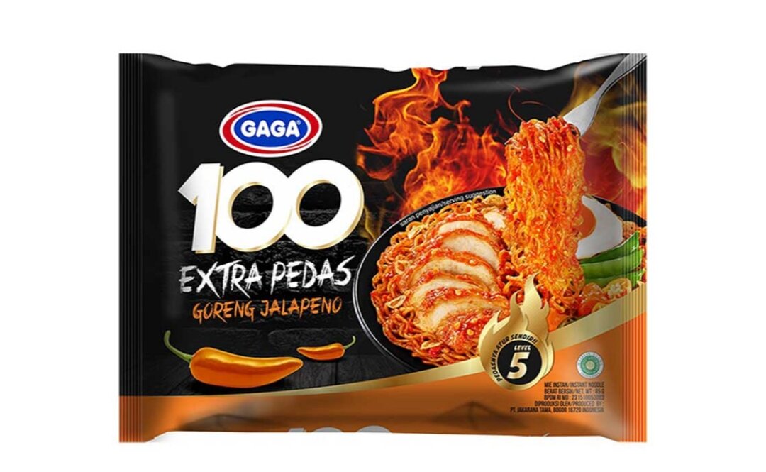 GAGA Mie Instant 100 Extra Pedas Jalapeno Kuah 75g / Goreng Jalapeno 85g /  GorengLada Hitam 85g/Kuah Soto 75g | Lazada Indonesia