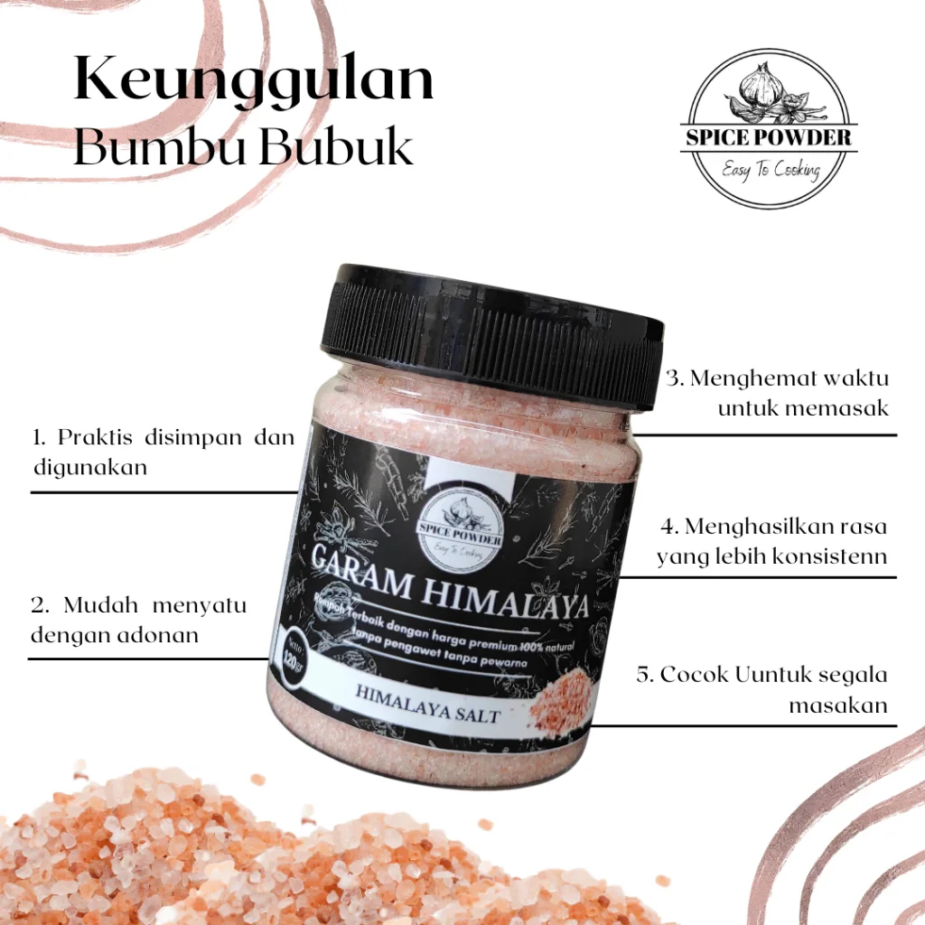 Garam Himalaya - Himalayan Salt Premium Himalayan Pink Salt 100% Murni. 