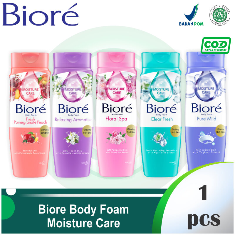 Biore Body Foam 100ml-Biore Body Foam Body Wash - Biore Bright Botol ...