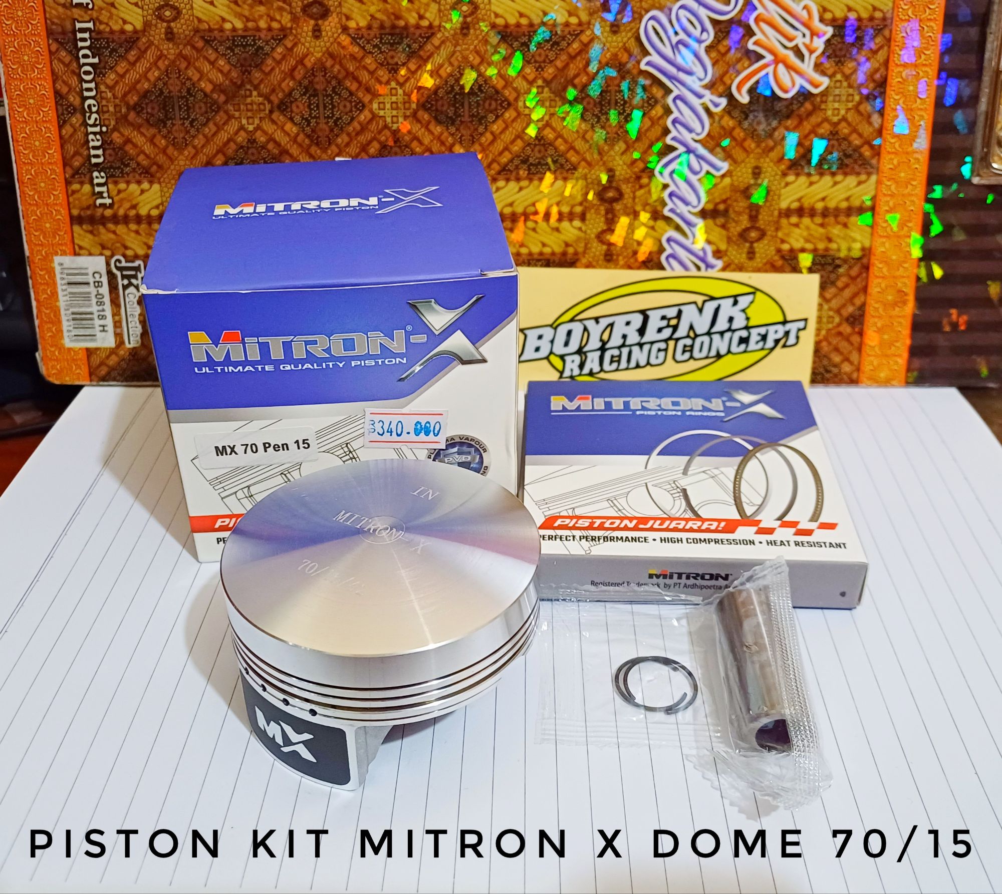 PISTON KIT SEHER SEKER MITRON PIN 15 66 67 68 70 BOYRENK RACING