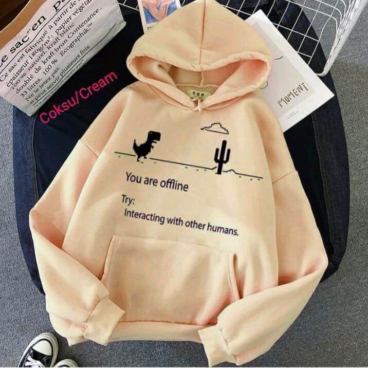 Dino Google Offline Sweater Hoodie terbaru / Sweater