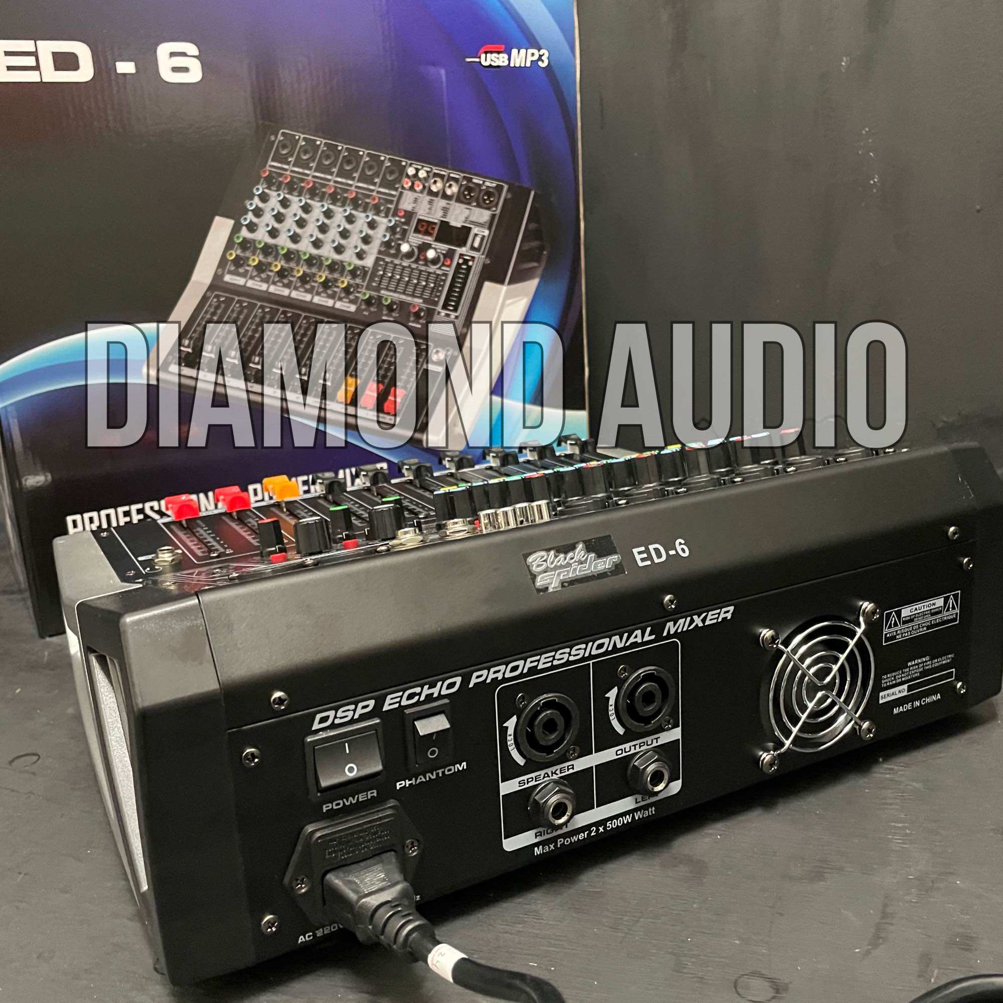 Power mixer 6 channel blackspider ed6 original Lazada Indonesia