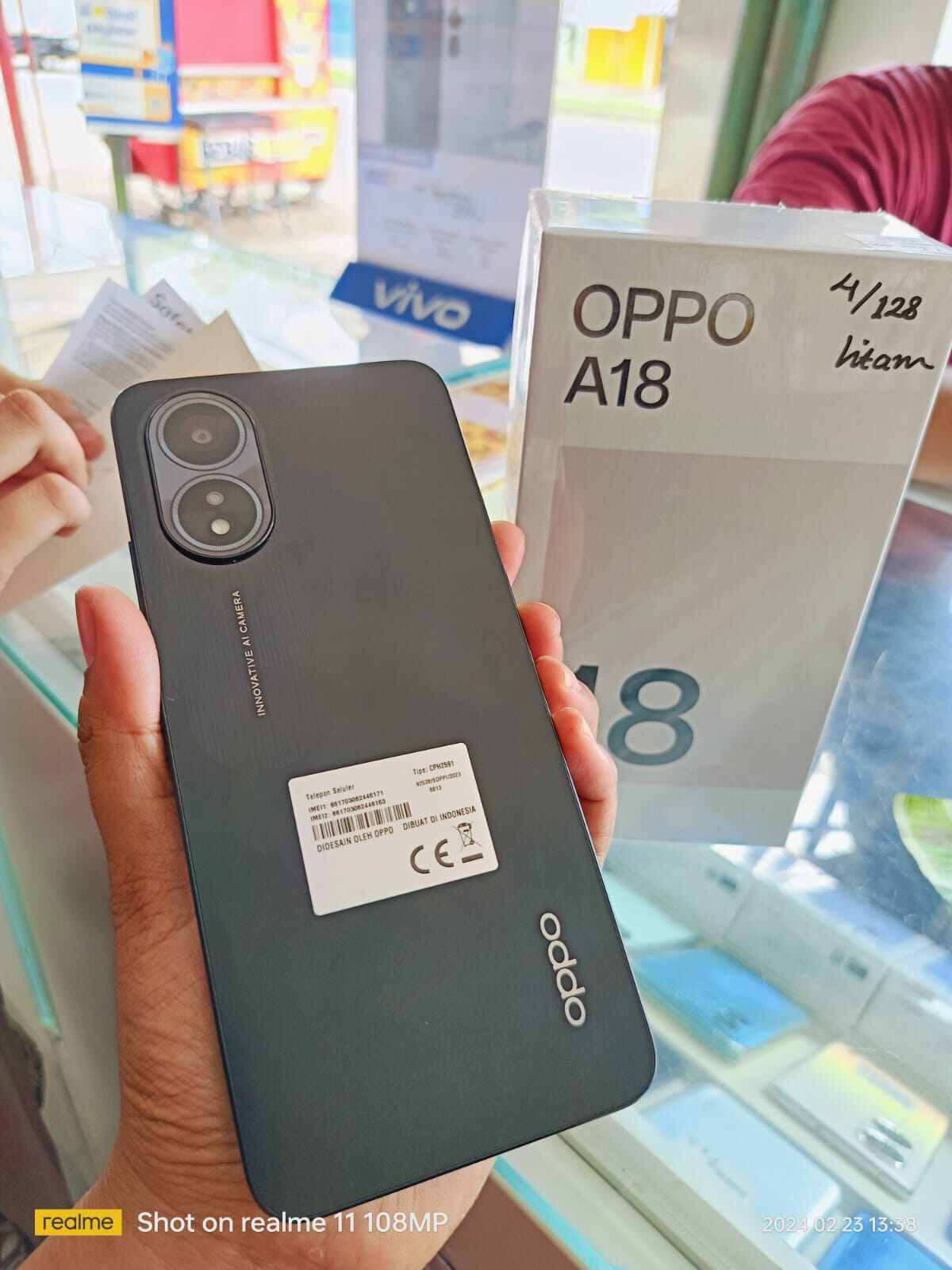 oppo A18 4/128 Harga 1,900,000 rupiah*Gratis Ongkir