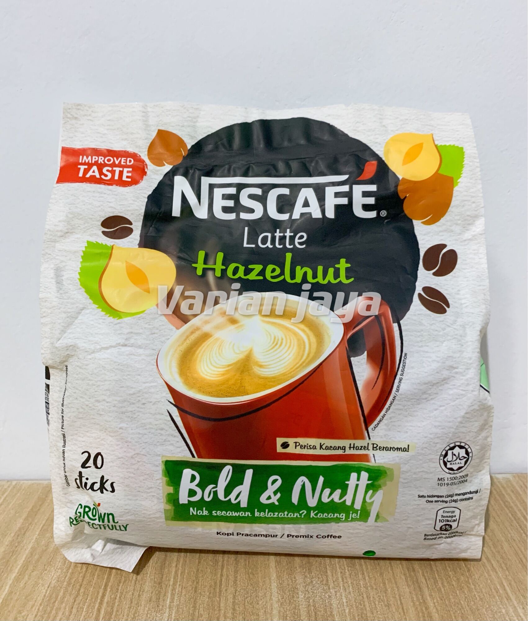 Nescafe Latte Hazelnut Bold & Nutty Coffee instan Malaysia Lazada
