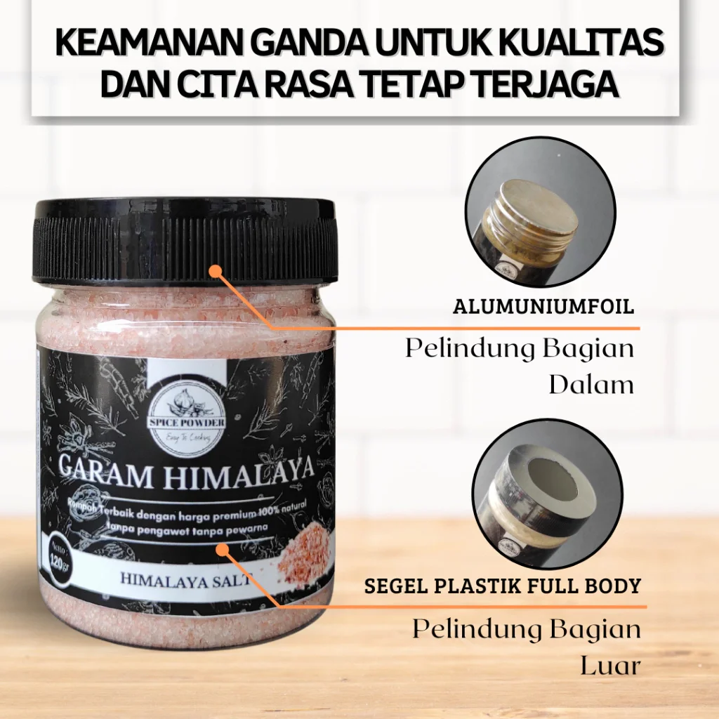 Garam Himalaya - Himalayan Salt Premium Himalayan Pink Salt 100% Murni. 