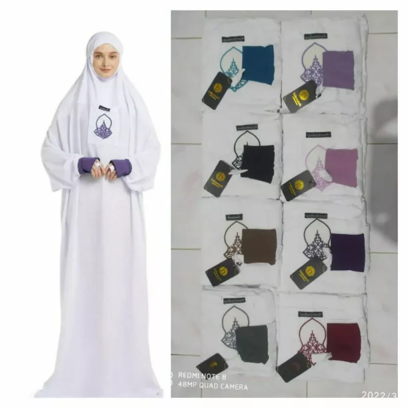 Mukena Yabasmah putih/ mukena/ mukena Hadramaut/ mukena Tarim/ mukena manset/ mukena basmah