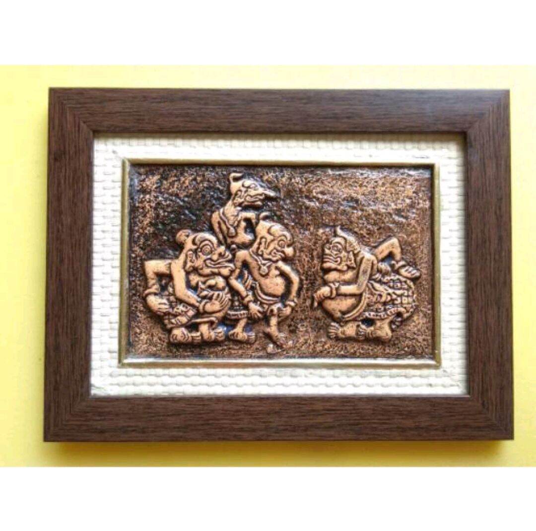 Lukisan Timbul 3D Relief Wayang Punakawan Ukuran 33 x 25 cm | Lazada ...