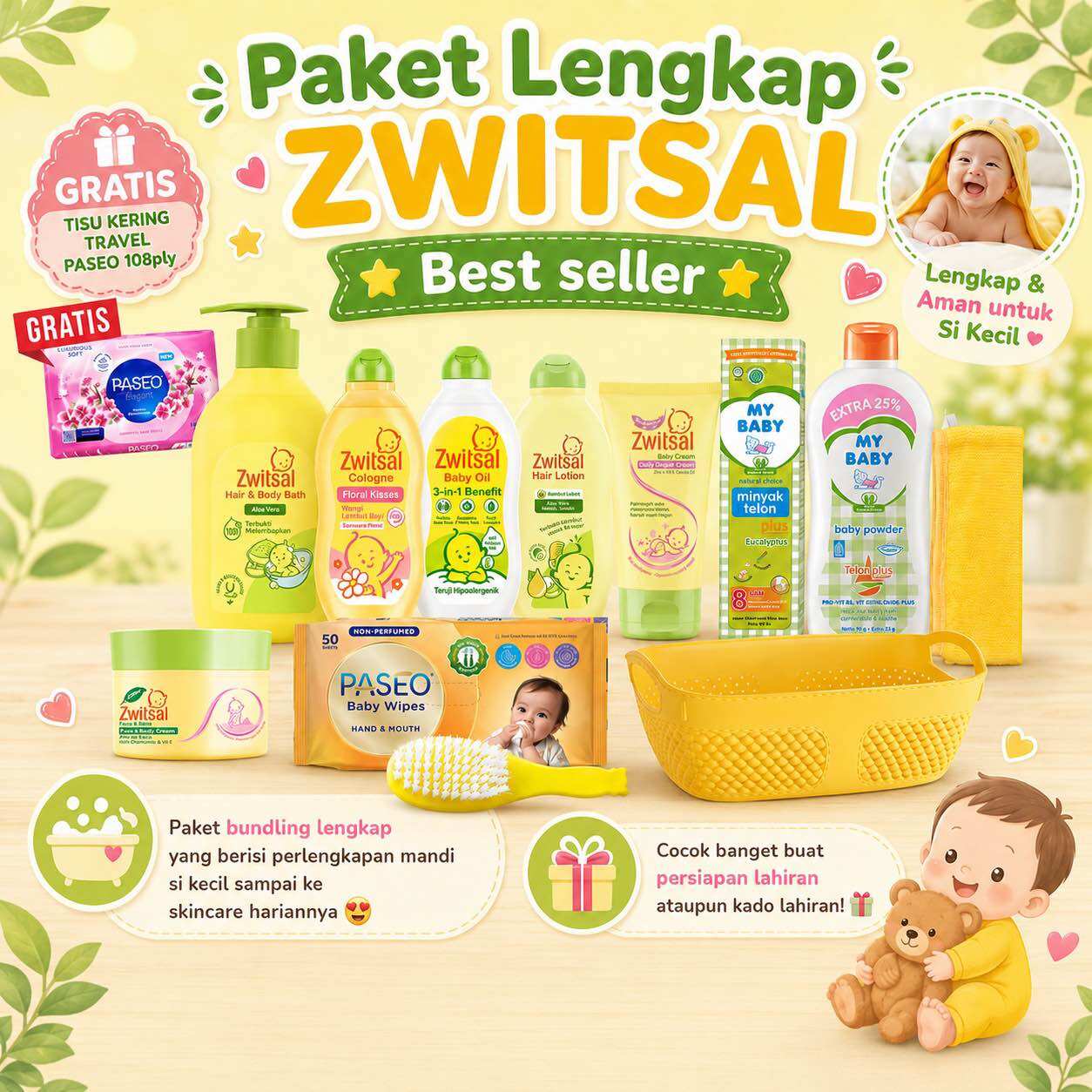 Zwitsal Baby Skincare Complete Birth Package | Cheapest Newborn Baby Packages