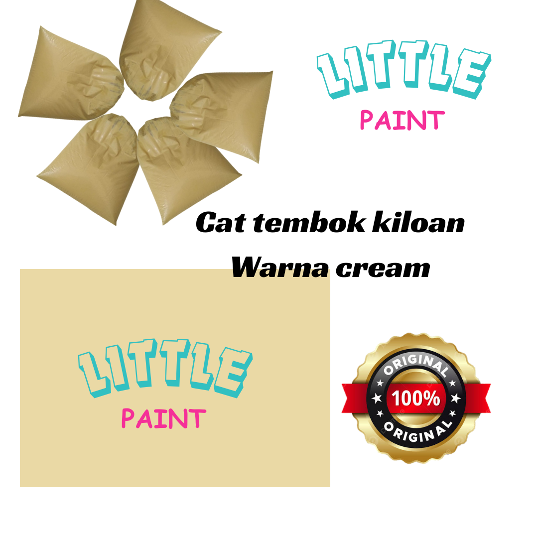 CAT TEMBOK KILOAN WARNA CREAM 1KG, CAT TEMBOK KREM, CAT KILOAN, CAT