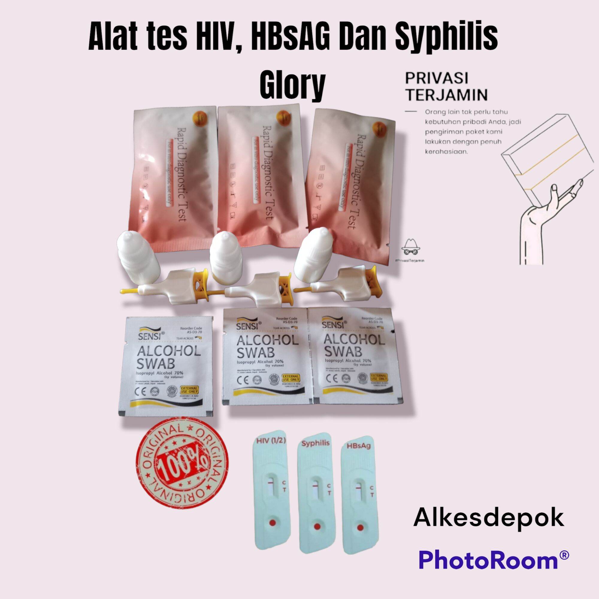 Alat tes HIV, Syphilis, HBsAG lengkap eceran Lazada Indonesia
