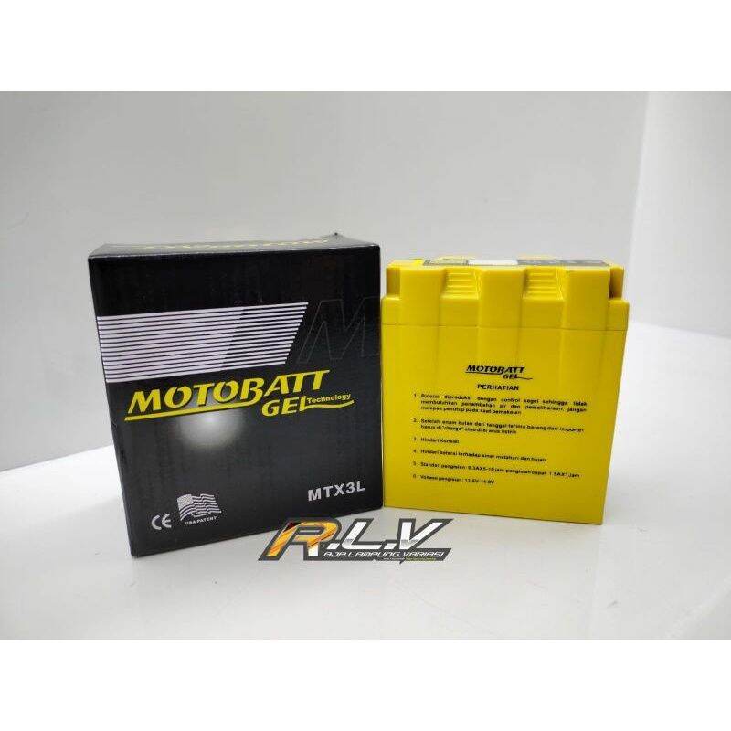 AKI MOTOBATT MTX3L RX KING NINJA SATRIA HIU | BATERAI MOTOR | MOTOBAT