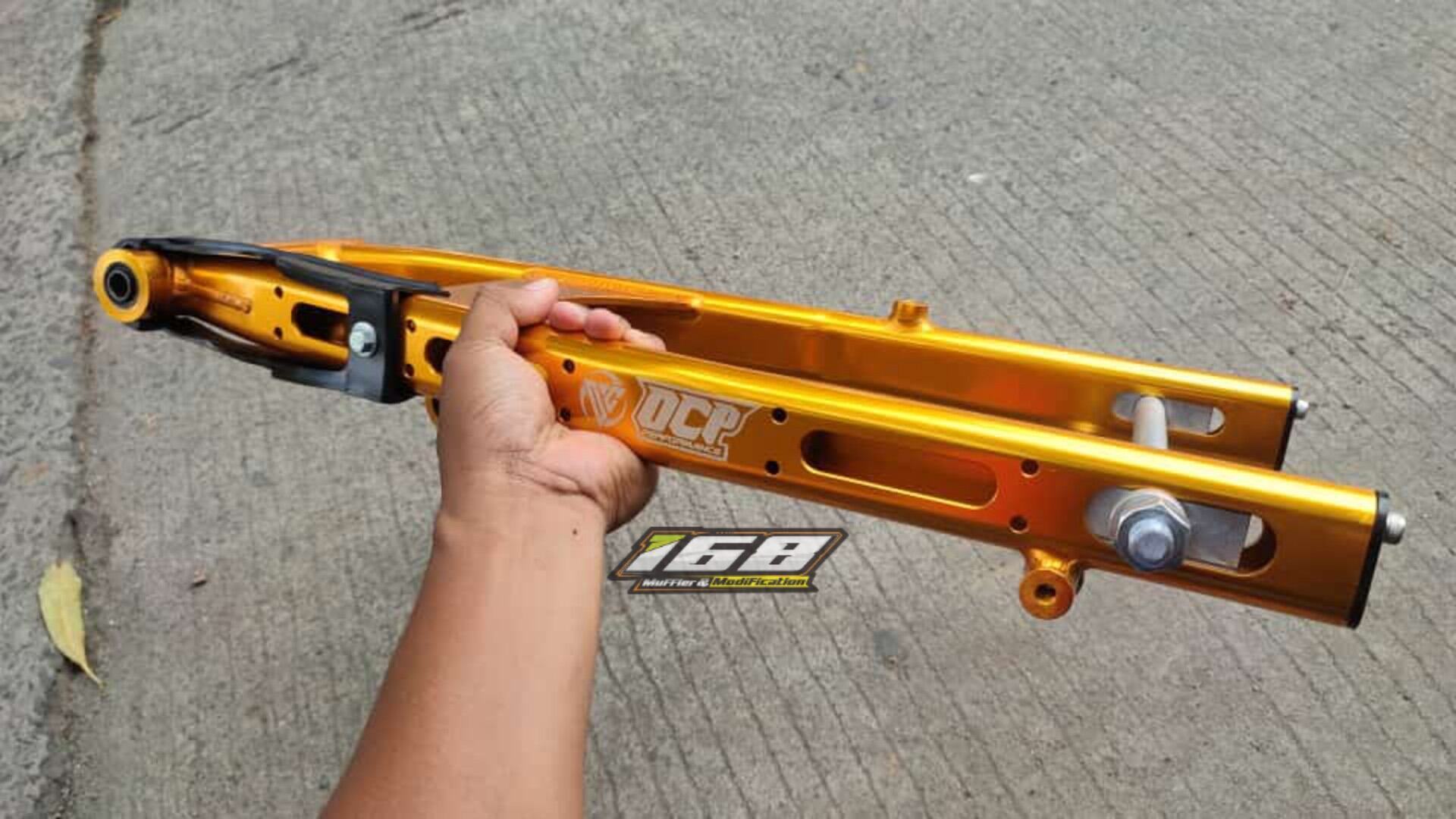 Swing arm almunium model coak PNP Vixion old tromol gold silver