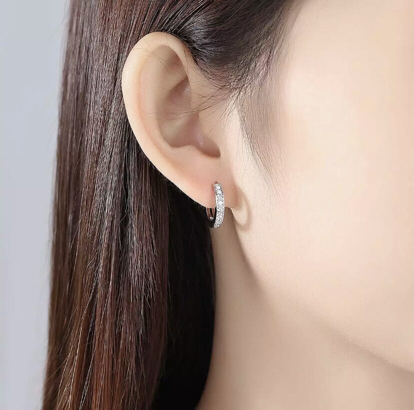 Anting viral korean silver permata satu | Lazada Indonesia