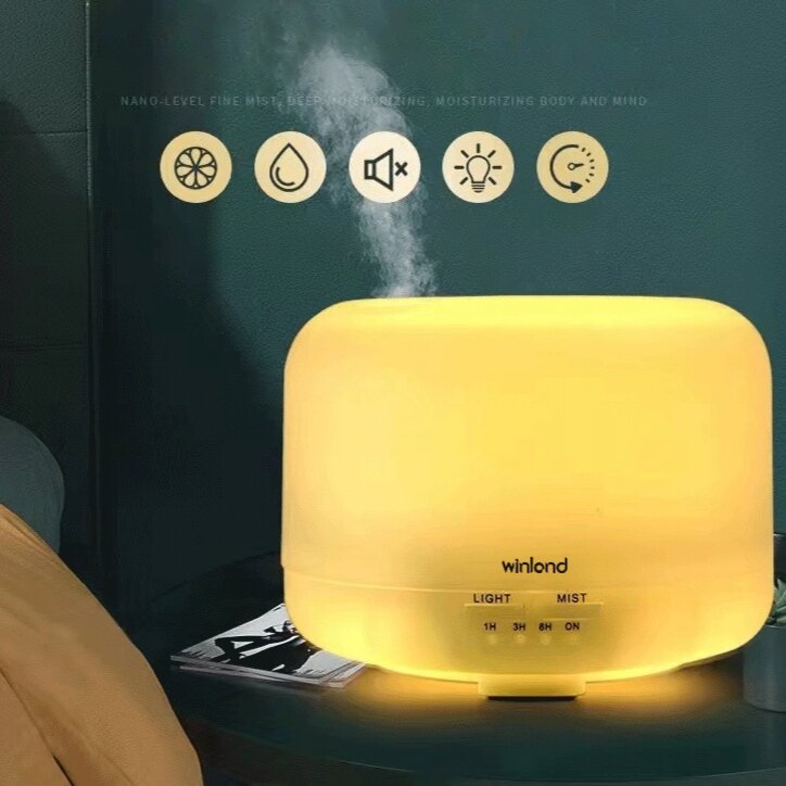 Humidifier Diffuser Aroma Terapi Essential oil Pelembab + Remote 7 Color Led, Diffuser Pengharum Ruang…